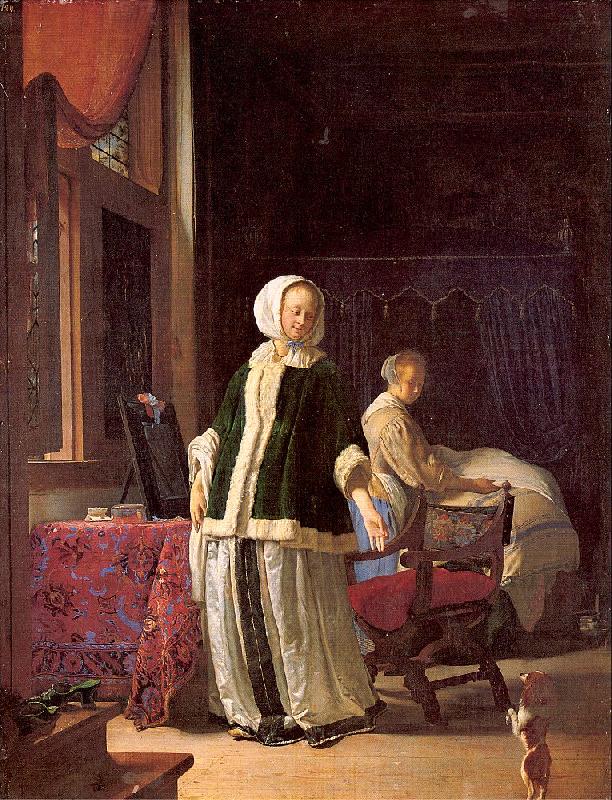 MIERIS, Frans van, the Elder A Young Woman in the Morning